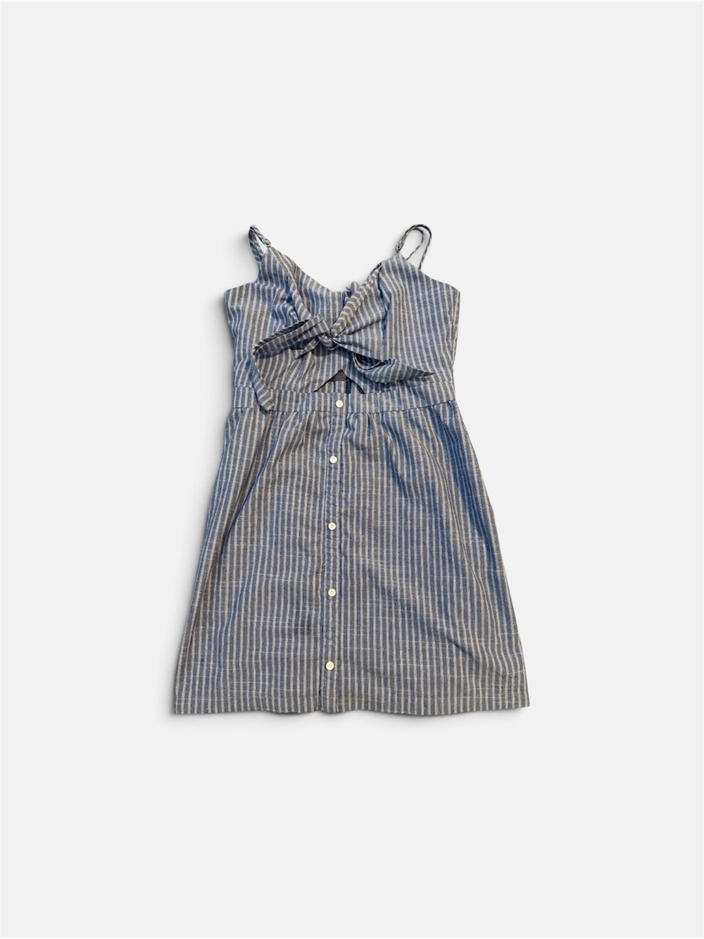 Striped Blue Tie-Front Sundress Gianni Bini Sz S
